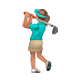 🏌🏽‍♀️ Emoji Mulher Golfista: Pele Morena na WhatsApp 2.17.