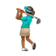 🏌🏾‍♀️ Emoji Mujer Jugando Al Golf: Tono De Piel Oscuro Medio en WhatsApp 2.17.