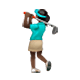 🏌🏿‍♀️ Emoji Golferin: dunkle Hautfarbe WhatsApp 2.17.