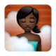 🧖🏿‍♀️ Emoji Mujer En Una Sauna: Tono De Piel Oscuro en WhatsApp 2.17.
