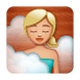 🧖🏼‍♀️ Emoji Frau in Dampfsauna: mittelhelle Hautfarbe WhatsApp 2.17.