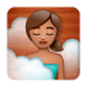 🧖🏽‍♀️ Emoji Mujer En Una Sauna: Tono De Piel Medio en WhatsApp 2.17.