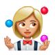 Emoji 🤹🏼‍♀️ Giocoliere Donna: Carnagione Abbastanza Chiara su WhatsApp 2.17.