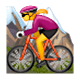 🚵‍♀️ Emoji Mulher Fazendo Mountain Bike na WhatsApp 2.17.
