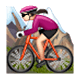 🚵🏻‍♀️ Emoji Mujer En Bicicleta De Montaña: Tono De Piel Claro en WhatsApp 2.17.