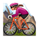 🚵🏽‍♀️ Emoji Mujer En Bicicleta De Montaña: Tono De Piel Medio en WhatsApp 2.17.