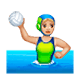 🤽🏼‍♀️ Emoji Mulher Jogando Polo Aquático: Pele Morena Clara na WhatsApp 2.17.