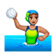 🤽🏽‍♀️ Emoji Mulher Jogando Polo Aquático: Pele Morena na WhatsApp 2.17.