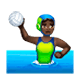 🤽🏿‍♀️ Emoji Mujer Jugando Al Waterpolo: Tono De Piel Oscuro en WhatsApp 2.17.