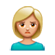 🙎🏼‍♀️ Emoji Mujer Haciendo Pucheros: Tono De Piel Claro Medio en WhatsApp 2.17.
