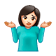 🤷🏻‍♀️ Emoji Mujer Encogida De Hombros: Tono De Piel Claro en WhatsApp 2.17.