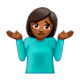 Emoji 🤷🏾‍♀️ Donna Che Scrolla Le Spalle: Carnagione Abbastanza Scura su WhatsApp 2.17.