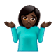 🤷🏿‍♀️ Emoji Mulher Dando De Ombros: Pele Escura na WhatsApp 2.17.