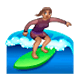 Émoji 🏄🏽‍♀️ Surfeuse : Peau Légèrement Mate sur WhatsApp 2.17.