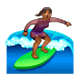 🏄🏾‍♀️ Emoji Mujer Haciendo Surf: Tono De Piel Oscuro Medio en WhatsApp 2.17.