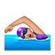 Emoji 🏊🏼‍♀️ Nuotatrice: Carnagione Abbastanza Chiara su WhatsApp 2.17.
