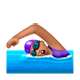 Emoji 🏊🏽‍♀️ Nuotatrice: Carnagione Olivastra su WhatsApp 2.17.