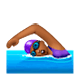 🏊🏾‍♀️ Emoji Mujer Nadando: Tono De Piel Oscuro Medio en WhatsApp 2.17.