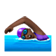 🏊🏿‍♀️ Emoji Mujer Nadando: Tono De Piel Oscuro en WhatsApp 2.17.