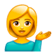 Emoji 💁‍♀️ Donna Con Suggerimento su WhatsApp 2.17.