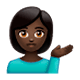 Emoji 💁🏿‍♀️ Donna Con Suggerimento: Carnagione Scura su WhatsApp 2.17.