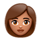 Emoji 👩🏽 Donna: Carnagione Olivastra su WhatsApp 2.17.