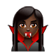 Émoji 🧛🏿‍♀️ Vampire Femme : Peau Foncée sur WhatsApp 2.17.