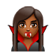 🧛🏾‍♀️ Emoji weiblicher Vampir: mitteldunkle Hautfarbe WhatsApp 2.17.