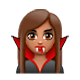 🧛🏽‍♀️ Emoji Mulher Vampira: Pele Morena na WhatsApp 2.17.