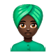 👳🏿‍♀️ Emoji Frau mit Turban: dunkle Hautfarbe WhatsApp 2.17.