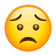 😟 Emoji Rosto Preocupado na WhatsApp 2.17.
