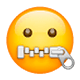 Emoji 🤐 Faccina Con Bocca Con Cerniera su WhatsApp 2.17.