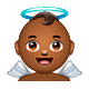 👼🏾 Emoji Bebé ángel: Tono De Piel Oscuro Medio en WhatsApp 2.18.379.