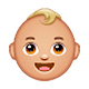 👶🏼 Emoji Bebê: Pele Morena Clara na WhatsApp 2.18.379.