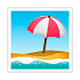 Emoji 🏖️ Spiaggia Con Ombrellone su WhatsApp 2.18.379.