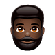 Emoji 🧔🏿 Uomo Con La Barba: Carnagione Scura su WhatsApp 2.18.379.