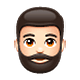 Emoji 🧔🏻 Uomo Con La Barba: Carnagione Chiara su WhatsApp 2.18.379.