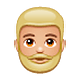 🧔🏼 Emoji Mann: mittelhelle Hautfarbe, Bart WhatsApp 2.18.379.