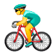 Émoji 🚴 Cycliste sur WhatsApp 2.18.379.