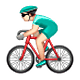 Emoji 🚴🏻 Ciclista: Carnagione Chiara su WhatsApp 2.18.379.