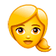 👱‍♀️ Emoji Mujer Rubia en WhatsApp 2.18.379.