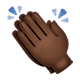 👏🏿 Emoji klatschende Hände: dunkle Hautfarbe WhatsApp 2.18.379.
