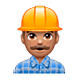 👷🏽 Emoji Bauarbeiter(in): mittlere Hautfarbe WhatsApp 2.18.379.