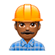 👷🏾 Emoji Bauarbeiter(in): mitteldunkle Hautfarbe WhatsApp 2.18.379.