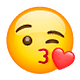 😘 Emoji Rosto Mandando Um Beijo na WhatsApp 2.18.379.