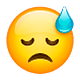 😓 Emoji bedrücktes Gesicht mit Schweiß WhatsApp 2.18.379.