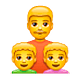 👨‍👦‍👦 Emoji Familia: Hombre, Niño, Niño en WhatsApp 2.18.379.