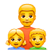 👨‍👧‍👦 Emoji Familie: Mann, Mädchen und Junge WhatsApp 2.18.379.