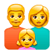 Emoji 👨‍👩‍👧 Famiglia: Uomo, Donna E Bambina su WhatsApp 2.18.379.