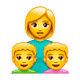 👩‍👦‍👦 Emoji Familia: Mujer, Niño, Niño en WhatsApp 2.18.379.